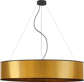 Złota lampa wisząca z okrągłym abażurem 100 cm - EX326 Z0-S75