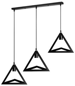 Lampa sufitowa metalowa loft trójkątna wisząca AT39-3SZ-Black