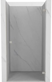 Mexen Lunar-B drzwi prysznicowe uchylne prawe 45 cm, transparent, nikiel szczotkowany - 832-045-000-97-00-P