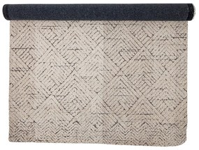 Kremowy dywan z mieszanki bawełny 150x210 cm Saxo – Bloomingville