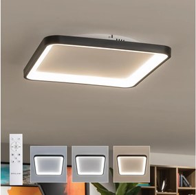 Brilagi - ściemnialna lampa sufitowa LED FALCON SLIM LED/50W/230V 50x50 cm czarna + pilot