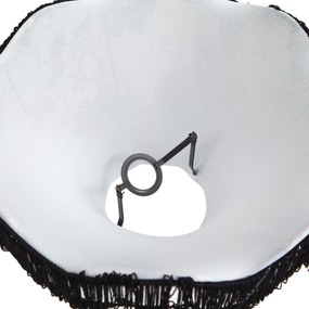 Abażur z tkaniny w kwiatowy wzór z białym wnętrzem 45/15/21,5 - Heritage klasyczny/Antyczny