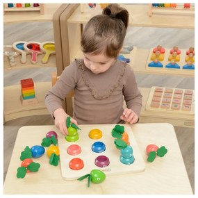 Masterkidz tablica edukacyjna warzywa nauka liczb i kolorów montessori