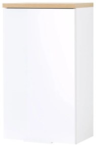 Biała wisząca szafka łazienkowa w dekorze dębu 39x69 cm Pescara – Germania