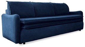 Granatowa aksamitna rozkładana sofa Miuform Tender Eddie