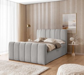 Szare nowoczesne łóżko tapicerowane N6-S59