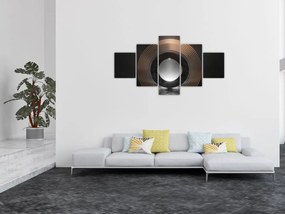 Obraz - Abstrakcja, księżyc nad wodą (125x70 cm)