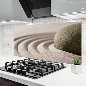 Panel Szklany Artystyczna Kompozycja Z Piasku I Kamieni