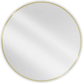 Mexen Loft lustro łazienkowe okragłe 100 cm, rama złota - 9850-100-100-000-50