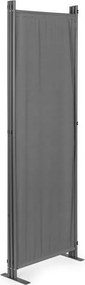 Parawan ogrodowy składany AW-022, 167x164 cm, 3-panelowy, kolor szary