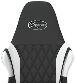 Czarno-biały fotel gamingowy - Miedziana 4X