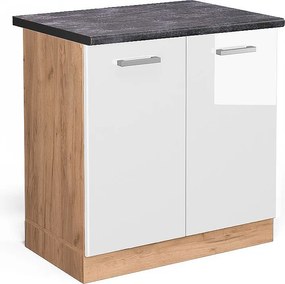 Szafka pod zlew biały wysoki połysk 80x60x81.6 r-line