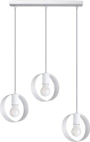 Biała geometryczna lampa wisząca nad stół - A175 F8-P50