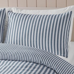 Niebieska flanelowa pościel dwuosobowa 200x200 cm Stripe – Catherine Lansfield