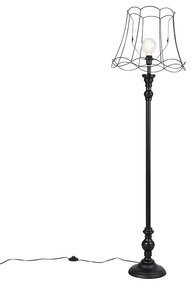 Klasyczna lampa podłogowa czarna Granny Frame 45cm - Classico klasyczny/Antyczny Oswietlenie wewnetrzne