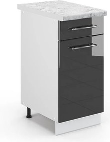 Szafka dolna do kuchni antracyt wysoki połysk 40x60x82 fame-line