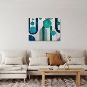 Obraz na szkle - Linie i okrągłe kształty (70x50 cm)