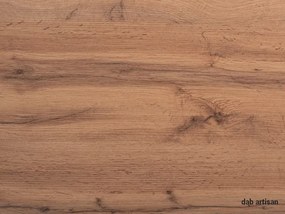 Stół rozkładany NIGEL 120(160)x80 dąb artisan/biały mat SIGNAL