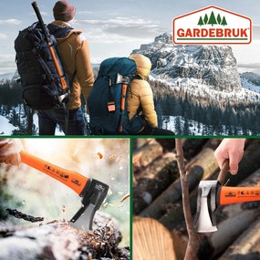 Zestaw siekier TOMS, siekiera i rozłupywacz, 2 sztuki, czarna/pomarańczowa Gardebruk