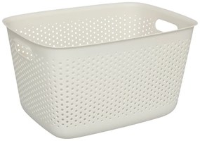 Pojemnik ażurowy SIENNE, plastik, z uchwytami, 17 l