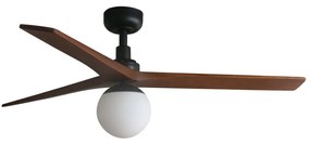 FARO 34277-11L - Wentylator sufitowy KLIM M 1xE27/15W/230V orzech/czarny + pilot