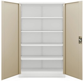 JAN II cabinet white RAL9003 golden oak H1850*W1150*D400