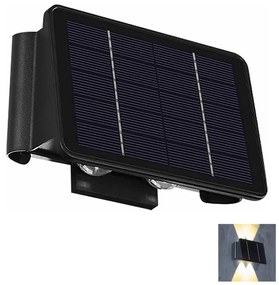 LED Kinkiet solarny 4xLED/1,5W/3,7V IP54 czarny