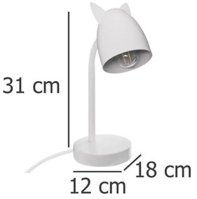 Lampka na biurko OREILLES, metalowa