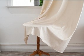 Zasłona zaciemniająca DUNES VELVET 140x250 cm, kremowa Zawieszanie: Metalowe pierścienie