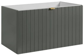 Szafka pod umywalkę HARMO 80 cm szaro-zielony półmat KROFAM