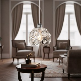 LAMPA WISZĄCA SUFITOWA KRYSZTAŁOWA APP207-1C CHROM