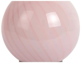 Jasnoróżowa lampa stołowa ze szklanym kloszem (wysokość 17 cm) Summer Globe – Leitmotiv