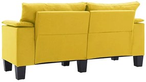 2-osobowa żółta sofa z podłokietnikami - Ekilore 2Q