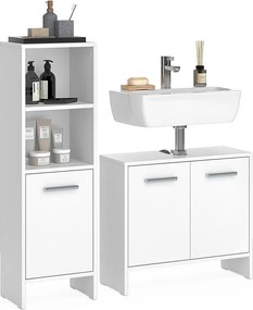 Zestaw mebli łazienkowych biały 63.8x26.3x57 karli