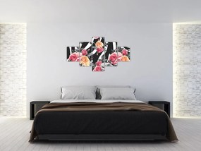 Obraz kwitnących róż (125x70 cm)