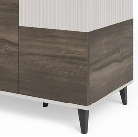 Szafa dwudrzwiowa RANDOM 2 S-1 90cm orzech/kaszmirowa HALMAR