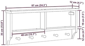 Duży wieszak ścienny drewno orzechowe C7-F31