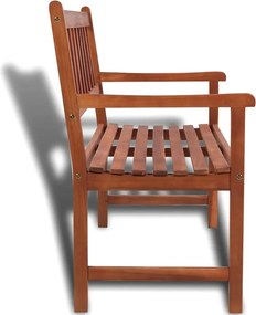 Drewniana ławka ogrodowa Retri - brązowa