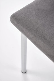 Krzesło tapicerowane K578 VELVET szare HALMAR