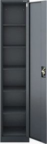 Szafa na akta kartotekowa na klucz antracytowa ALEX H2200 450 x 2200 x 400 mm