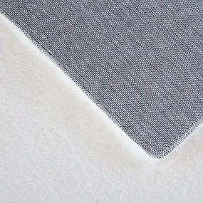 Dywan pluszowy Pouffy kremowy 120 cm x 120 cm koło
