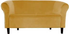 Sofa Milo tkanina Welur wygodna sofa tapicerowana do salonu i poczekalni : Kolor nogi - Venge, Kolor tkaniny - VELVET - MG15, Typ tkaniny - Velvet, Wysokość nogi - 15 cm
