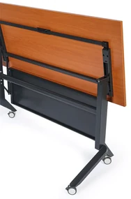 Mobilny stół PRIMO MOVE, 1800 x 600 mm, podstawa biała, grafitowy