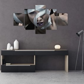 Obraz kobiety ze wstążką (125x70 cm)