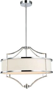 Open Design OR80919 - Żyrandol na pręcie STESSO 4xE27/15W/230V średnica 55 cm kolor: chrom/biały