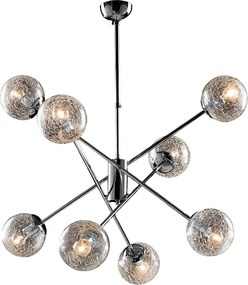Lampa wisząca Tresor z polerowanego chromowanego żelaza 8 świateł 100 Ø73 BL215-8-CR