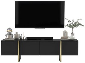 Modernistyczna czarna szafka rtv K0-T77