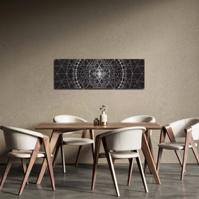 Obraz - Abstrakcja zegara (z zegarem) (90x30 cm)