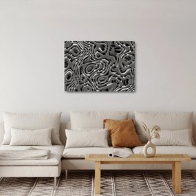 Obraz na szkle - Metaliczna abstrakcja (70x50 cm)