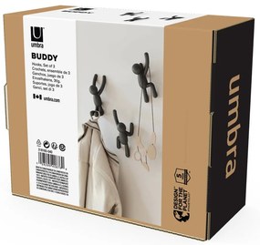 Ścienne plastikowe haczyki zestaw 3 szt. Buddy – Umbra